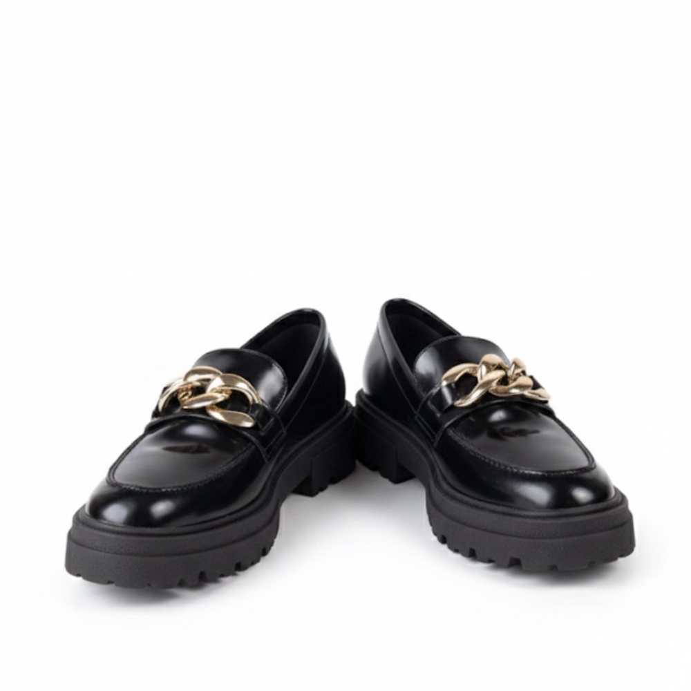 Steve Madden Platform Loafers with Gold Chain